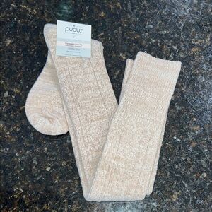 Pudus Women's Cream Sweater Socks